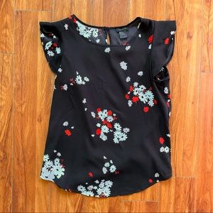 Loft Floral Cap Sleeve Blouse